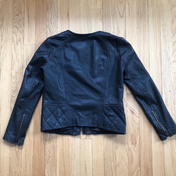Madewell ‘Metropolis’ Collarless Leather Jacket - Picture 13 of 16